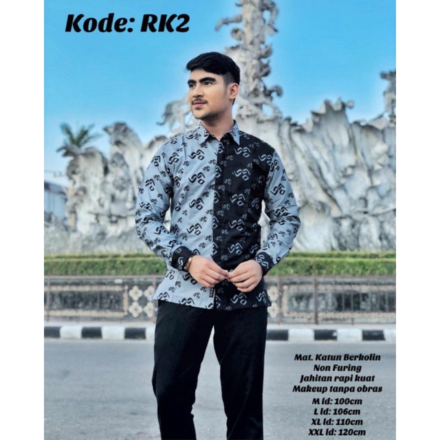 BATIK KODE RK1 & RK2 | LONTARA | Kemeja Batik Pria By BATIK LANANG - Batik Khas Makassar