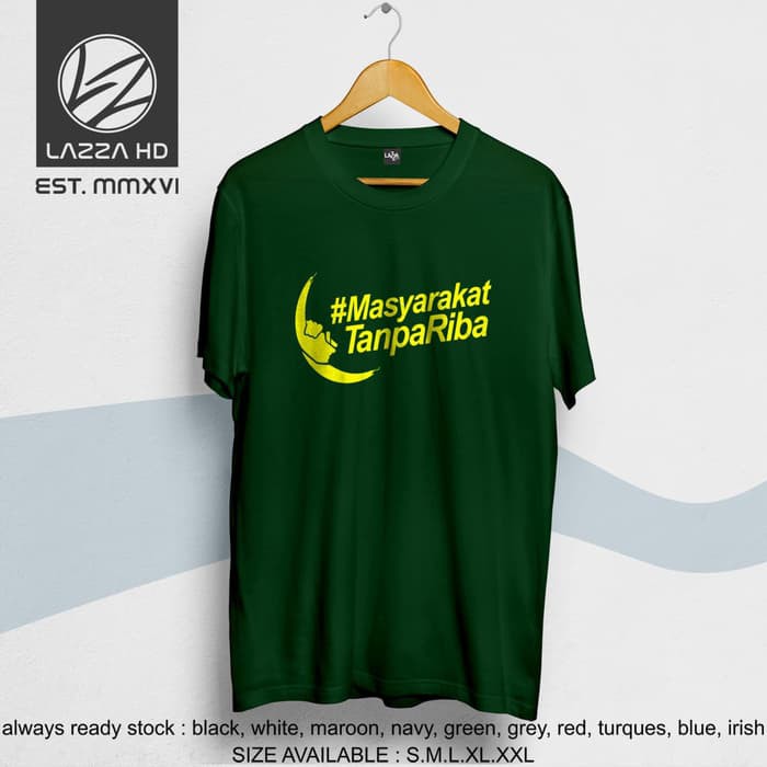 Kaos / Baju / Tshirt Islami Masyarakat tanpa riba Kualitas Distro  -twindallshop