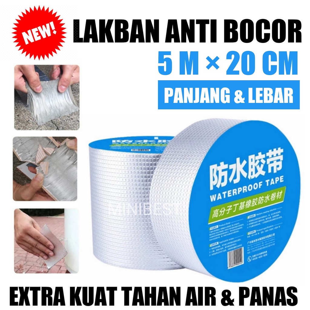 SB Lakban Super Kuat - Lakban Anti Bocor Anti Air Aluminium Foil Butyl 5m x 20cm