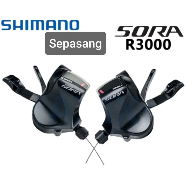 Shifter Shimano Sora Flat Bar 2 x 9 Speed Seri R3000 Operan Sepeda Flatt Flatbar 2sp x 9sp Bisa sepeda roadbike seli sepeda lipat folding bike kanan kiri right left