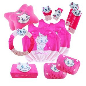 Bantal Mobil 8 in 1 Extra Premium Marie Cat Pink