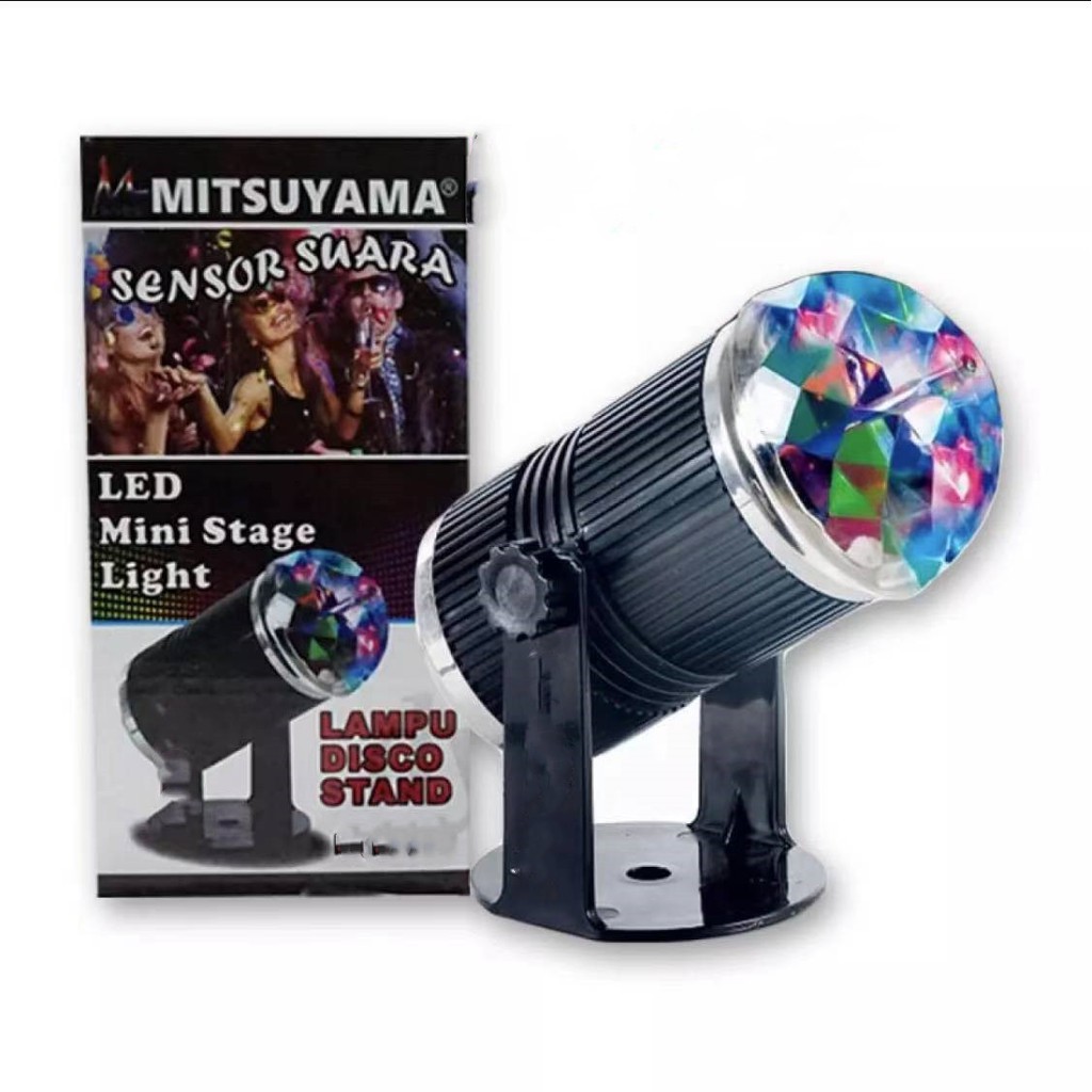 Lampu Disco LED Full Color Sensor Suara Rotating Lamp Party Light LED Mini Lampu Disko Lampu Berputar