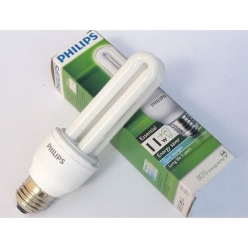 CUCI GUDANG MURAH BOHLAM LAMPU PHILIPS ESSENTIAL 11 WATT/ PUTIH E27