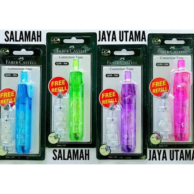 

READY STOCK Correction Tape Faber Castell QJR-506 (FREE Refill) DR459