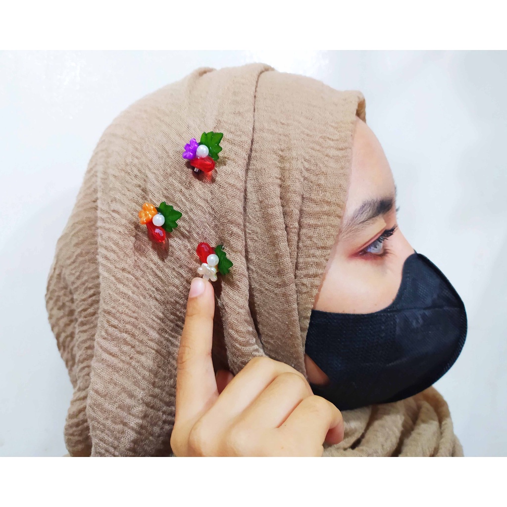 (10 pcs) Bross mini akrilik lucu unik - Aksesoris hijab dll