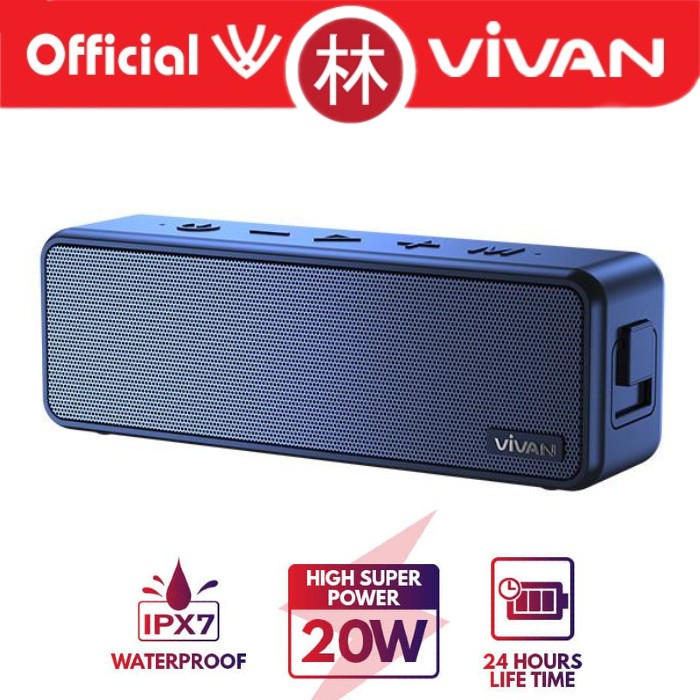 Vivan VS20 Waterproof IPX7 20W Ultra Bass Bluetooth Speaker