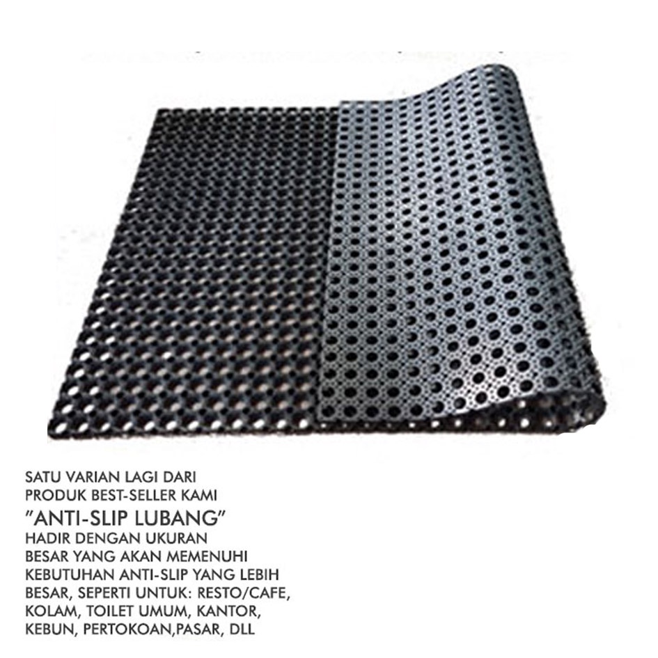 KESET KAKI ANTI SLIP LUBANG / RING MAT 100X150 TEBAL 11MM / KESET DAPUR / KESET RESTORAN / KESET KITCHEN / KESET MASJID