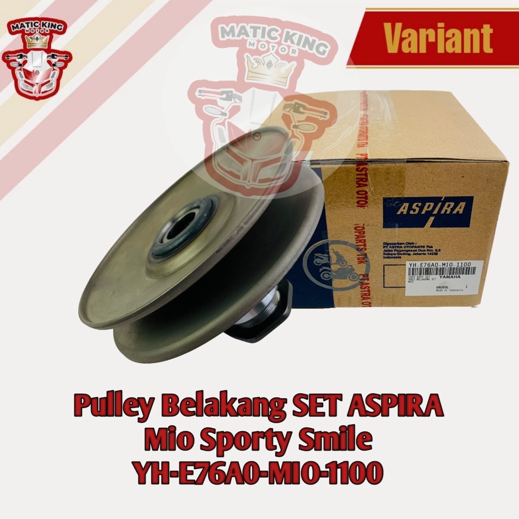 Pully Pulley Puli Belakang Yamaha Mio Fino X Ride Nouvo Soul GT FreeGo M3 S Z Sporty Smile Karburator Injeksi 110 115 125 ASLI ASPIRA OTOPART YH-E76A0-MIJ-1100