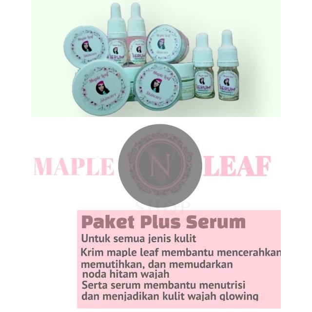 Maple Leaf  paket plus serum | Desiwhite skincare