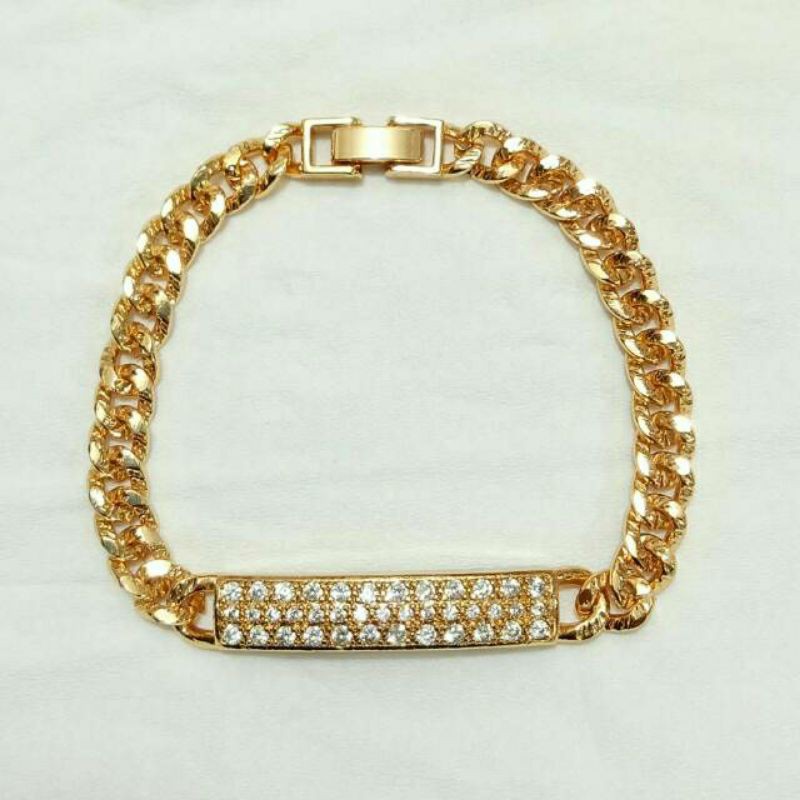 fourfashion gelang plat full permata