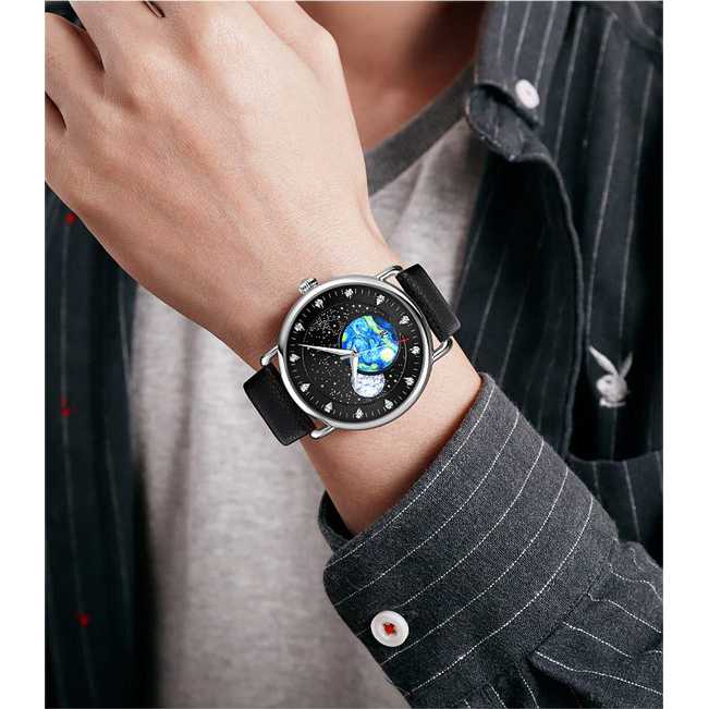 ARS - SKMEI Jam Tangan Analog Pria Strap Kulit - 9283