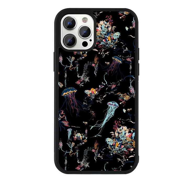 Casing Case iPhone 11 12 13 Mini Pro Max Black Aesthetic OK0380