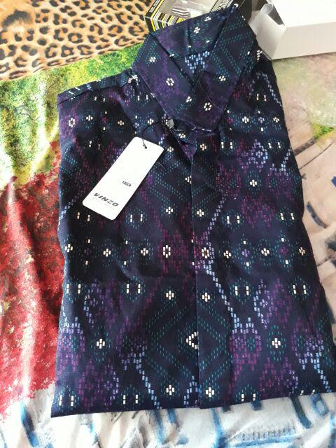Jasmineolshop Kemeja Batik Abstrack Blue And Black  Premium