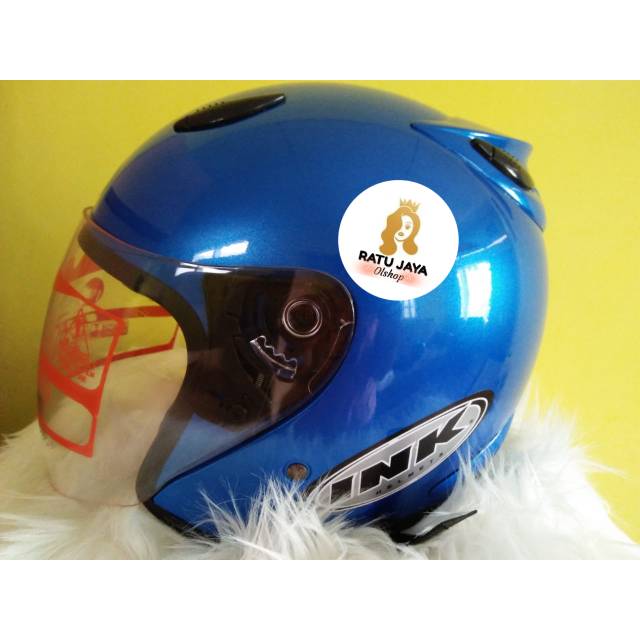 Jual helm ink centro premium warna BIRU METALIK