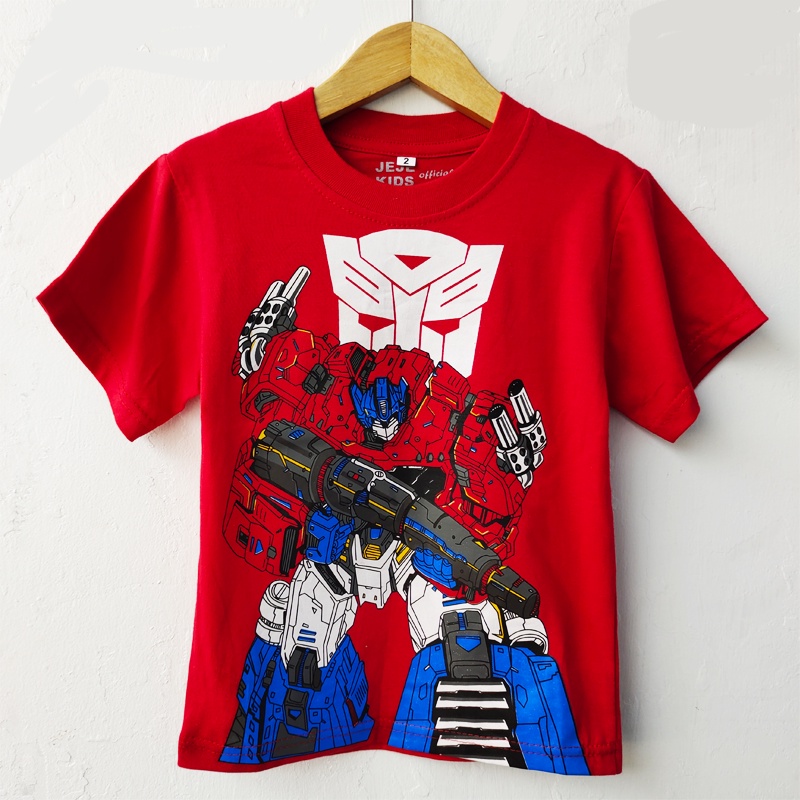 KAOS ANAK TRANSFORMERS OPTIMUS merah