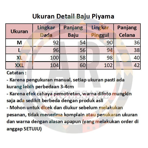 Baju Tidur Piyama Set/Piyama Wanita Import/Baju Piyama Pendek/Short Sleep Wear-2