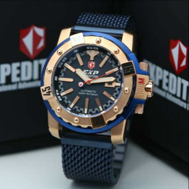 Expedition EXP302 Blue Rosegold Pria | EXP 302 Original