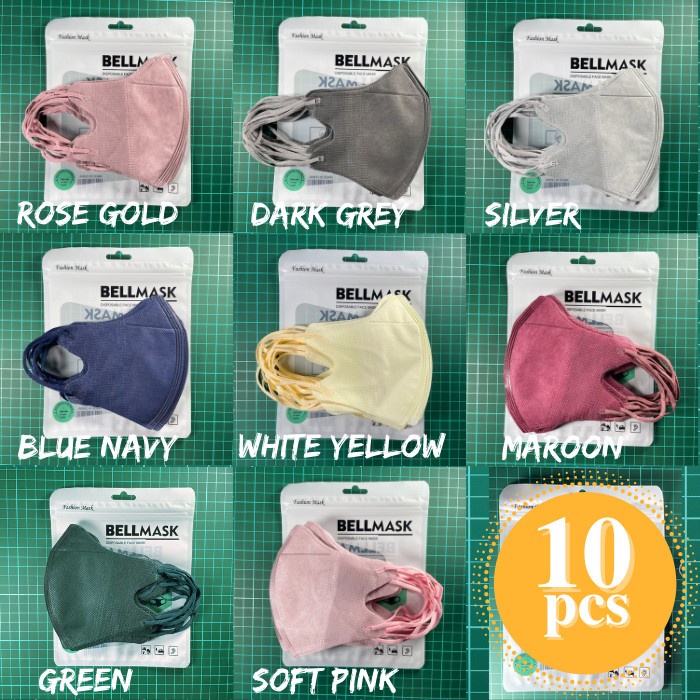 Masker BELLMASK Duckbill isi 10pc Ziplock Travel Series PREMIUM POUCH