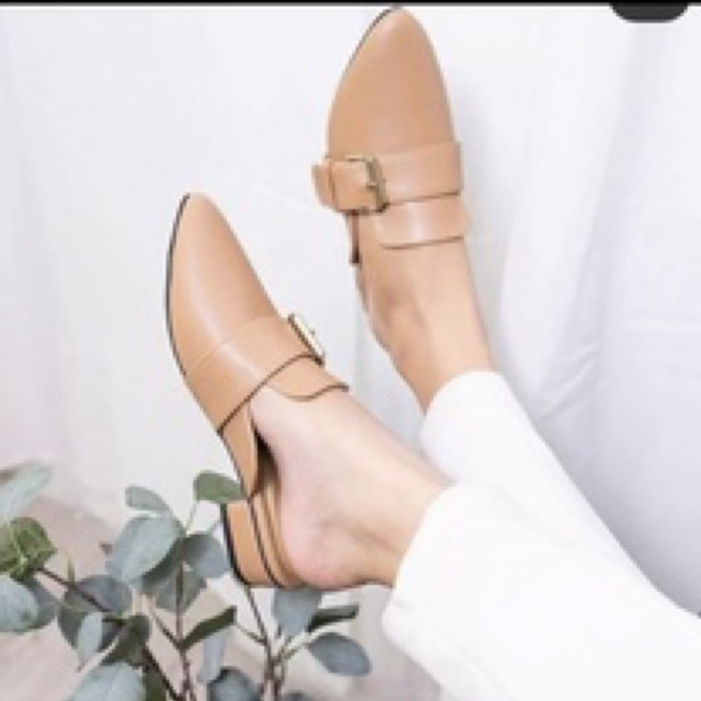 Promo Termurah.8.8.Terbaru Sandal Selop ZARA Gesper Elegan