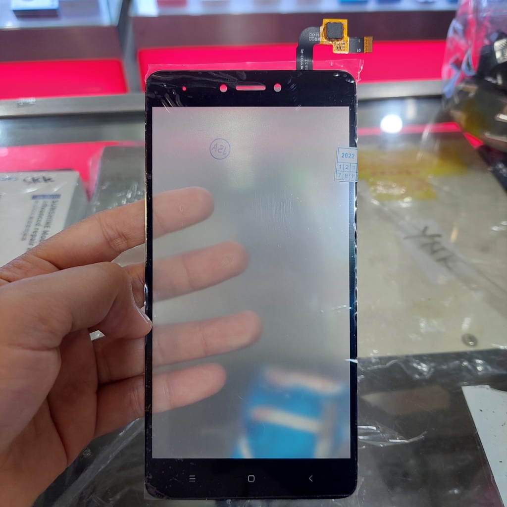 Touchscreen Xiaomi Redmi note 4x hitam putih