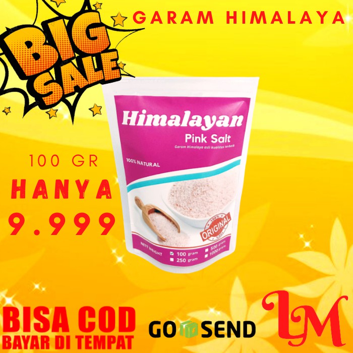 

Garam Himalaya 100 Gr pink salt himsalt Him salt ORIGINAL 100% HIMALAYAN PINK SALT KUALITAS TERBAIK
