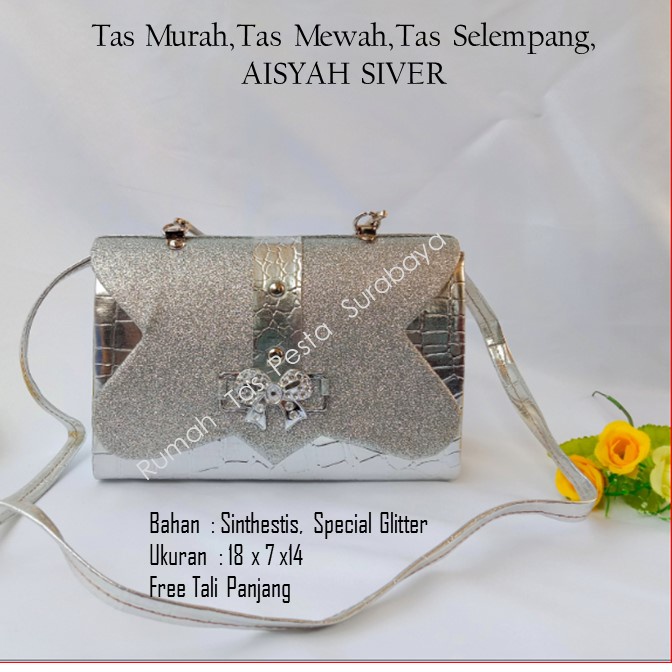 TAS PESTA AISYAH MODEL CLUCTH DAN SELEMPANG TERKESAN MEWAH DAN ELEGAN READY