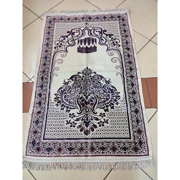 Sajadah murah /sajadah turkiye / sajadah besar rumbai tambang new dasar putih uk 70×110