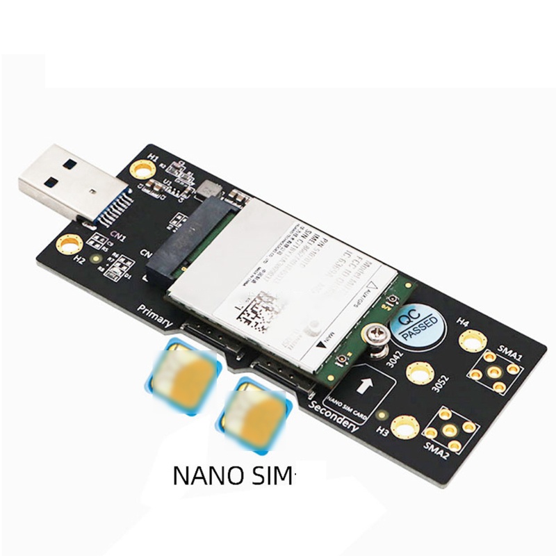 Btsg Untuk M.2 Untuk Kunci B Ke USB3.0 Dual Untuk NANO SIM Card Slot Adapter Untuk WLAN/LTE Sup