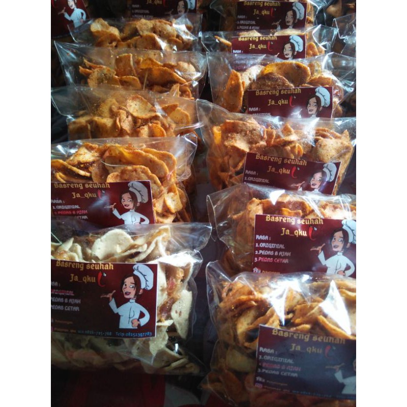 

keripik basreng baso ikan asli