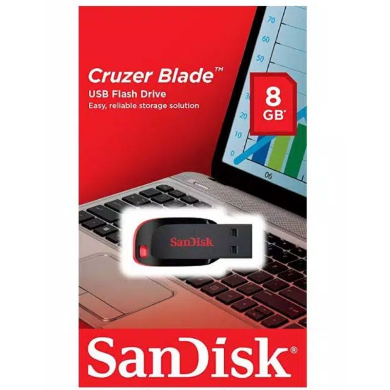 OBRAL Sandisk ORI Cruzer Blade Flashdisk (8 GB/USB 2.0) ORIGINAL