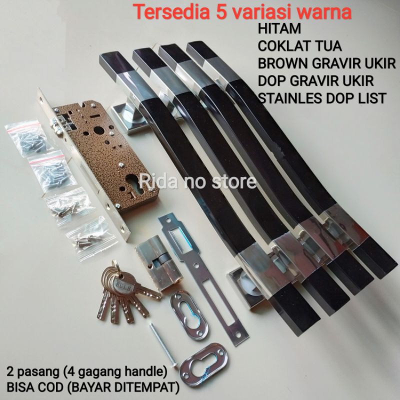 Handle kunci set 33 cm / gagang pintu rumah dan kunci