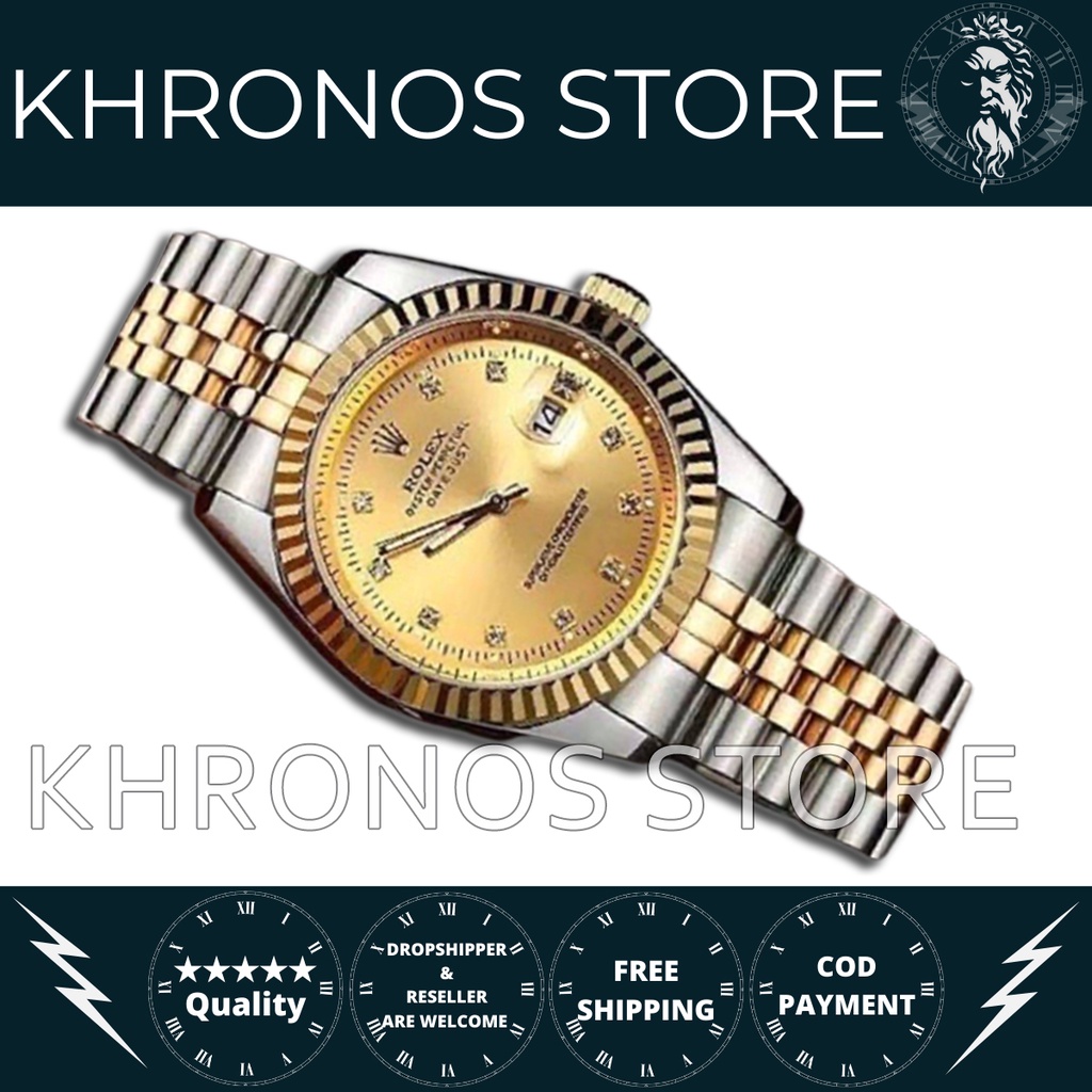 Jam Tangan Pria Wanita Rolex Otomatis Original Automatic 120128KS Jam Tangan Rolex Stainless Free Bo