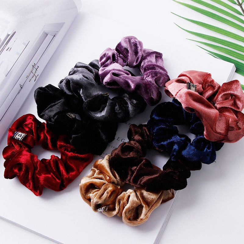 1pc Velvet Scrunchies Velvet Hair Ring Elastic Stretch Hair Tie