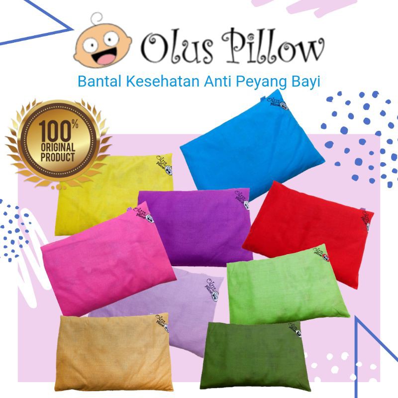 Olus Pillow Bantal Bayi Anti Peyang Isi Kulit Kacang Hijau