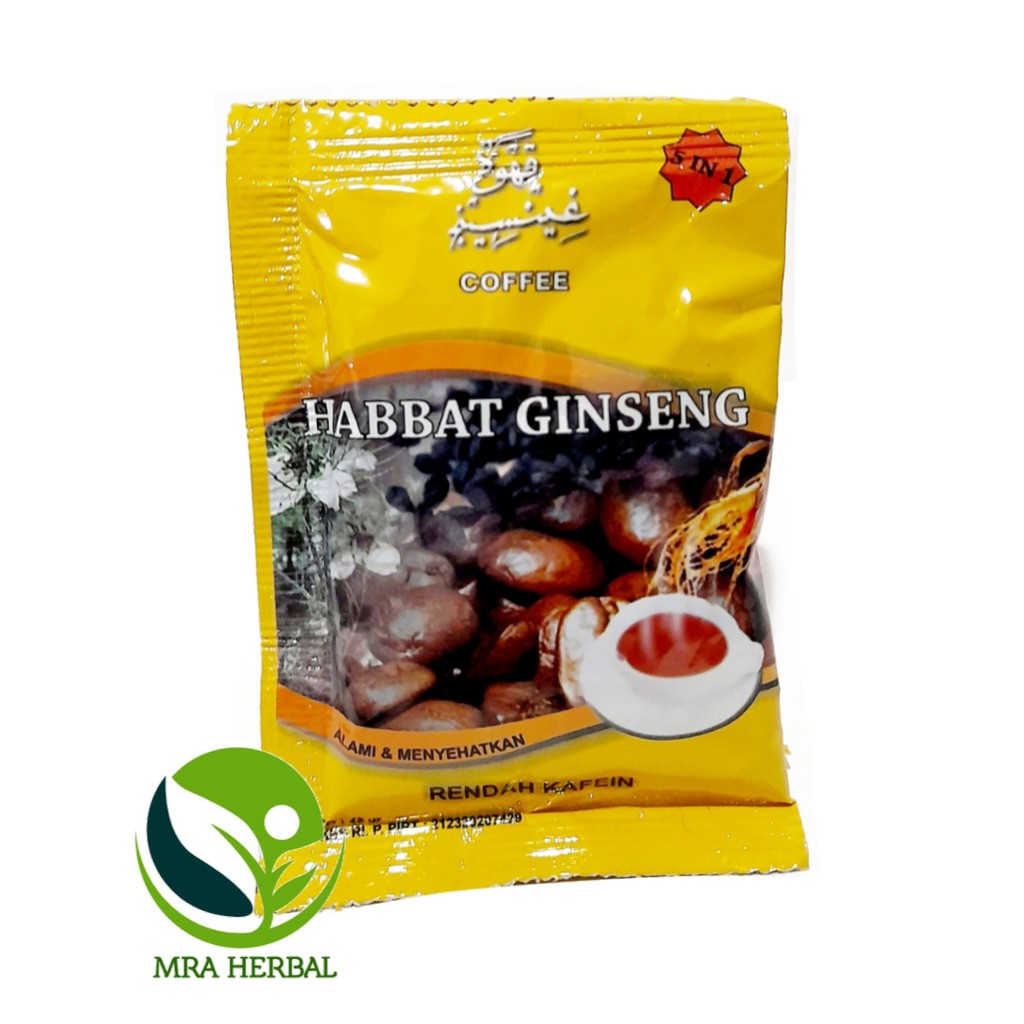 

Kopi Habbat Gingseng Coffee El iman | coffe 5 in 1 | 1 SACHET ORIGINAL