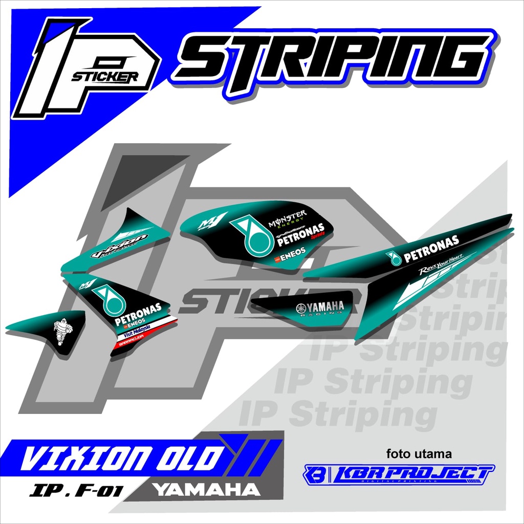 Striping VIXION OLD PETRONAS - Sticker Striping Variasi List YAMAHA VIXION OLD PETRONAS IP.F-01 Desi