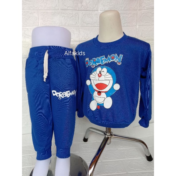 SETELAN JOGGER KARAKTER DORAEMON