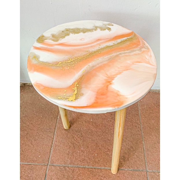 Meja Resin Abstract Geode