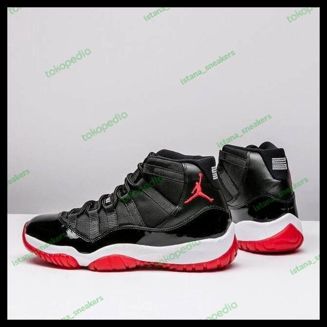 Nike Air Jordan 11 Bred Sepatu Basket