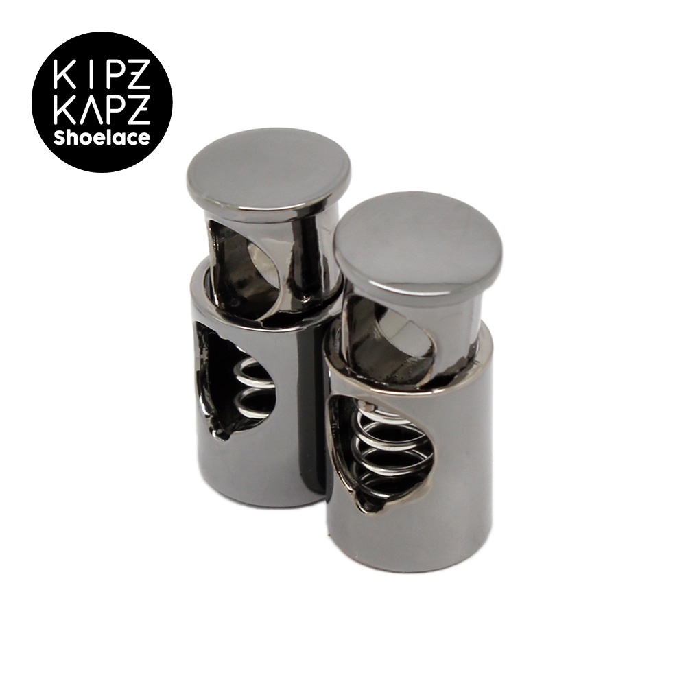 KIPZKAPZ SHOE LOCK LACE / LACE LOCK GUN METAL - KUNCI TALI SEPATU LOCK LACES