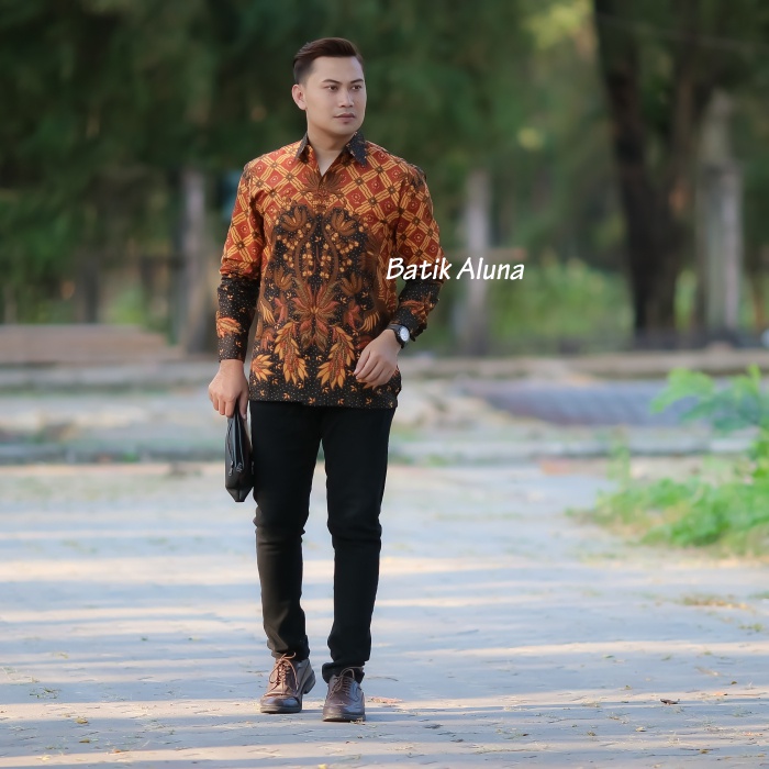 Batik Lengan Panjang Cowok Modern Aluna Batik Premium PCW 095