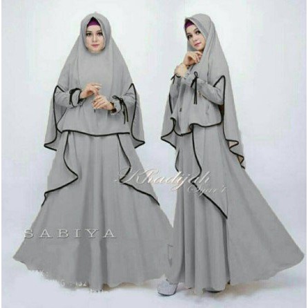 TERMURAH -   GAMIS SABIYA SYARI HITAM DRESS WANITA GAMIS MUSLIMAH FASHION MUSLIM