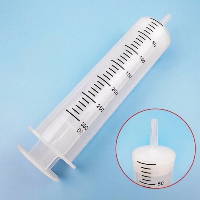 suntikan 300 ml CC syringe besar plus selang 1 M spuid cosmomed SPET