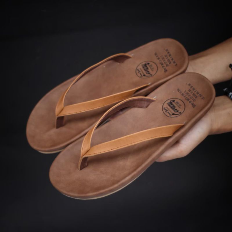 WALLET TAN Sandal pria kulit asli cevany original handmade sandal jepit kulit pria bisa COD