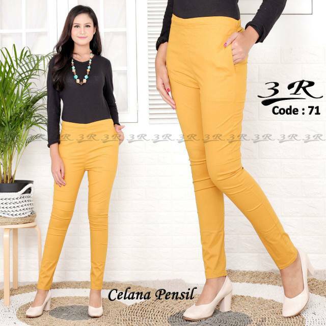 Grosir Celana  Katun Legging  XL Pensil Panjang Wanita Polos 