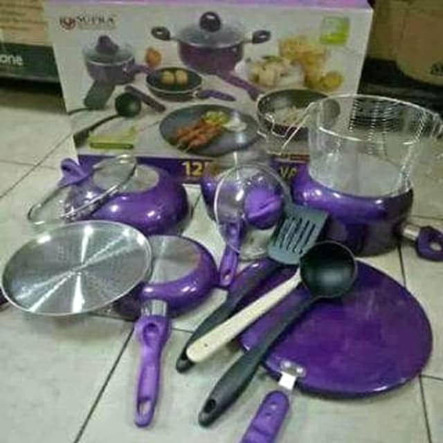 Supra Cookware Set Premium 12pcs / Panci Set Supra 12pcs  GOJEK