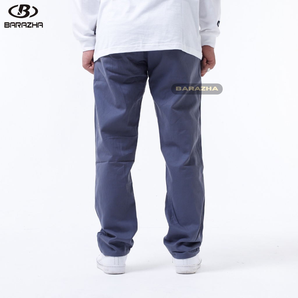 Barazha Celana Chino Panjang Regular Bigsize Grey