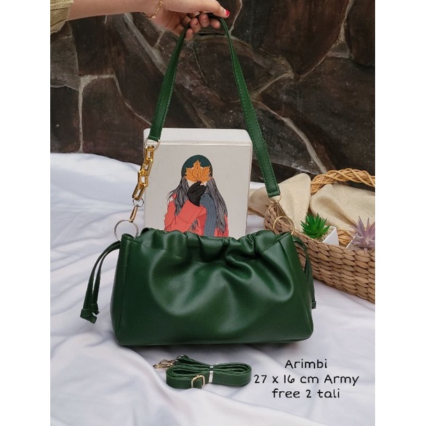 New Arimbi Tas Selempang Serut Wanita