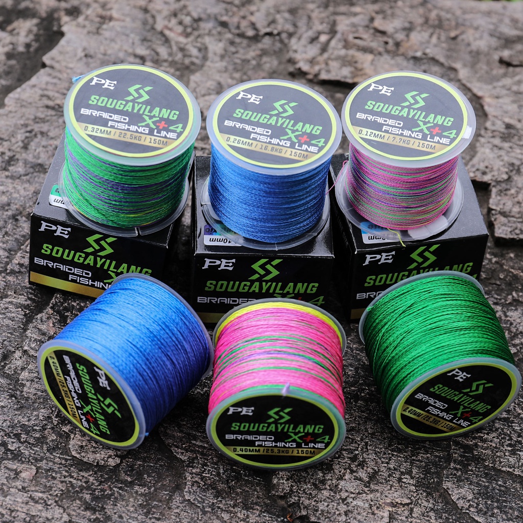 Sougayilang 150M X+4 Braided Mini Senar Pancing Fishing Line Durable And Strong Fishing Line For Outdorrs Fishing PE Fishing Line