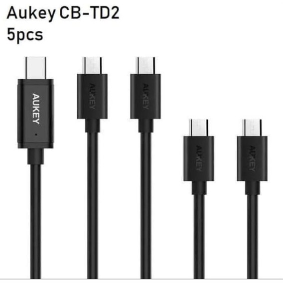 Aukey Charging Cable 5 Pack Micro USB Tipe C